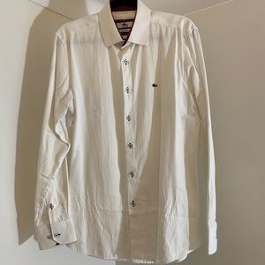 👔LACOSTE White Dress Shirt